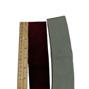 Vintage Stretch Wide Knit Headbands Burgundy & Sage Soft Hair Accessory Duo A260